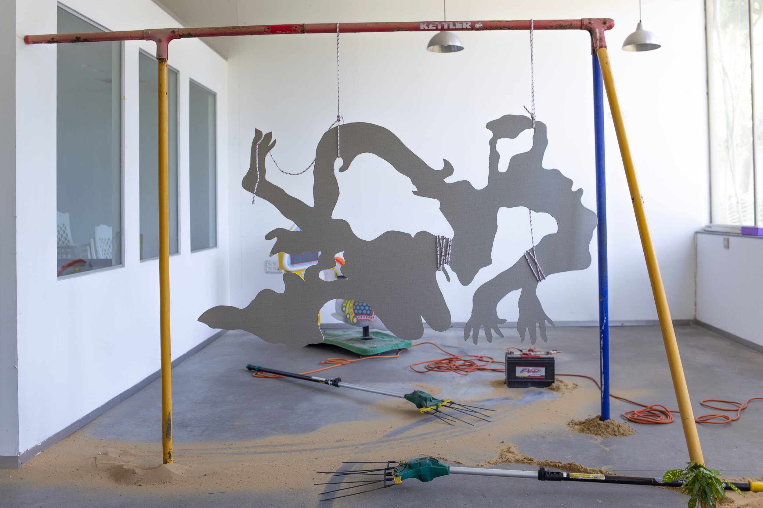 ‘Spikes and Clouds’, part of ‘Gymboree’ studio show, 2020. Photo by Oded Yones