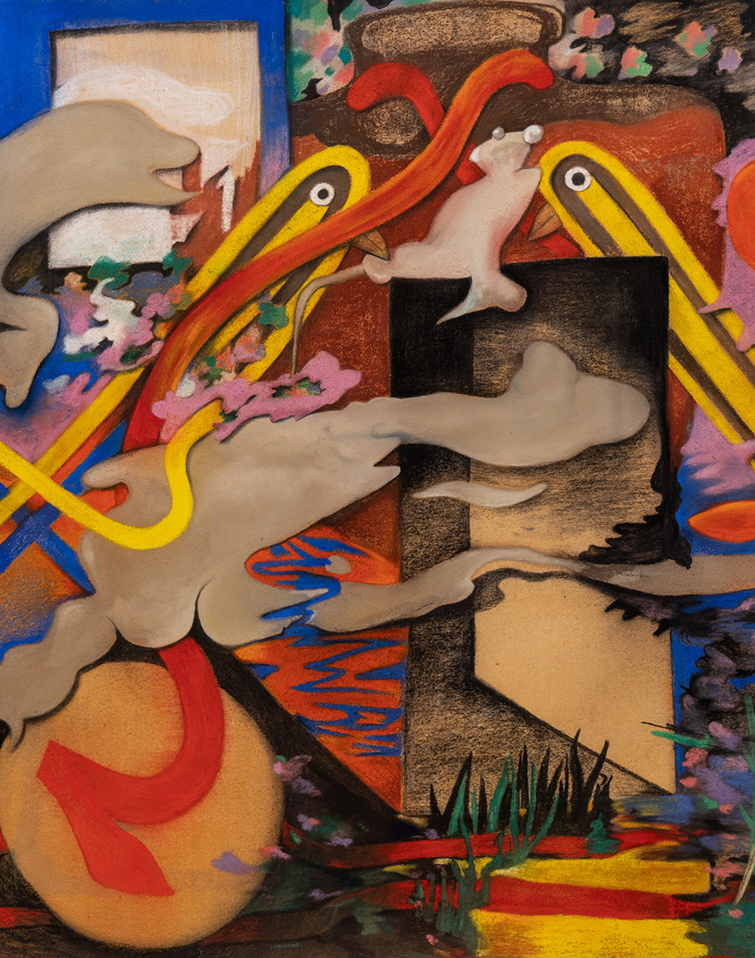 Oded Yones. A part from the ‘Drainage Basin’ Exhibition at Barbur Gallery, 2021. Photo by Daniel Hanoch